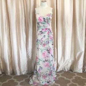 Mori Lee floral bridesmaids dress!